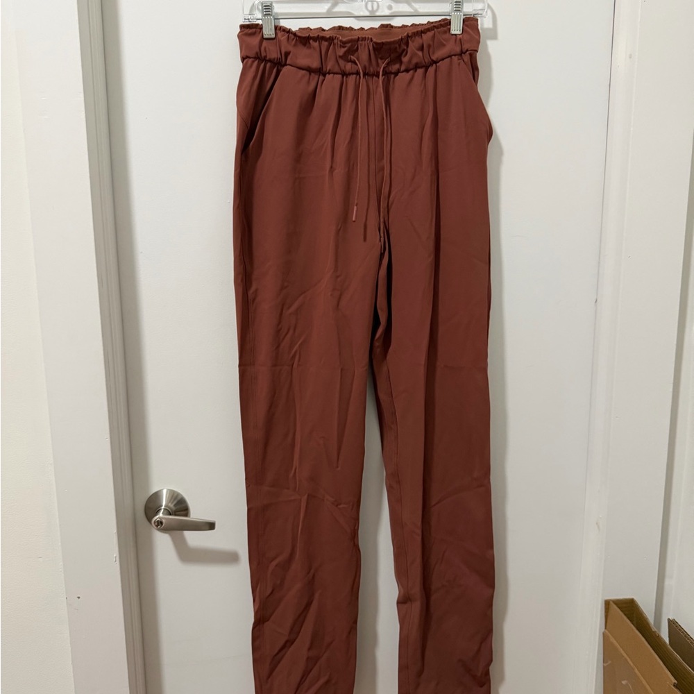 lululemon athletica terracotta drawstring paperbag waist pants